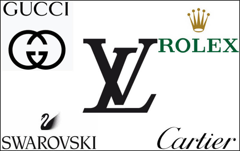 Angular letters and elegant lines for luxury logo designs