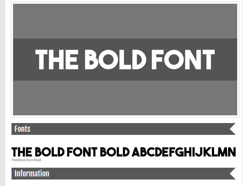 The Bold Font
