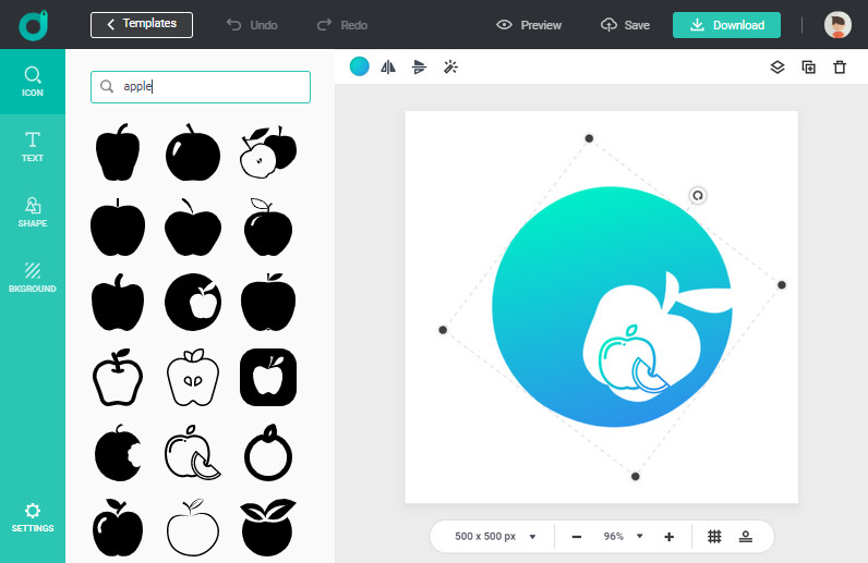 How to make logomark with DesignEvo icon finder.