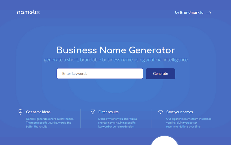 NAMELIX makes brand names for your business.