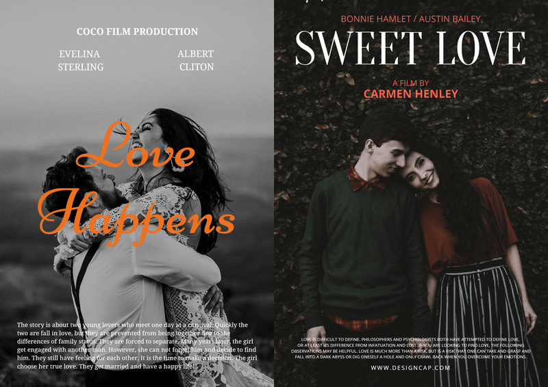 Make romantic valentine poster for valentine.