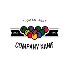 Ball Logo 10 Ball Billiard logo design