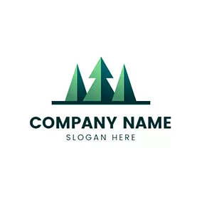 Nature Logo 3D Figure and Green Tree logo design