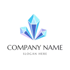Crystal Logo 3D Colorful Crystal logo design