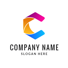 colorful letter c