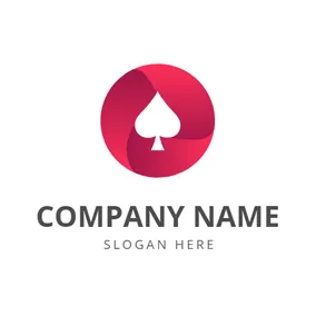 アート&エンターテイメントロゴ 3D Encircled White Poker Ace logo design