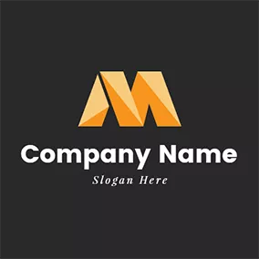 Ma Logo 3D Geometry Abstract A M logo design