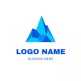 Ice Logo 3D Mountain Iceberg logo design