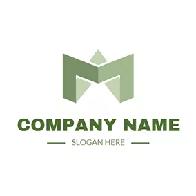 Ma Logo 3D Paper Folding Letter A M logo design