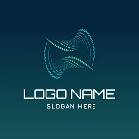 螺旋狀logo 3D Spiral Technology Futuristic logo design