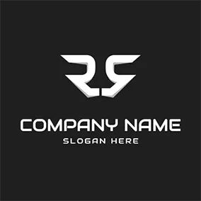 Sr Logo 3D Symmetry Letter R S logo design