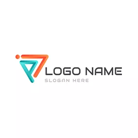 Pc Logo 3D Triangular Simple Letter P C logo design