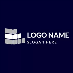 Storage Logo 3D White and Gray Container logo design