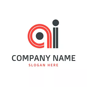 Logo Alphabet Abstract Alphabet A and I logo design