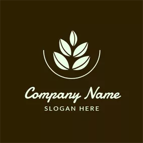 Agriculture Logo Abstract and 3D Green Rice Ears logo design