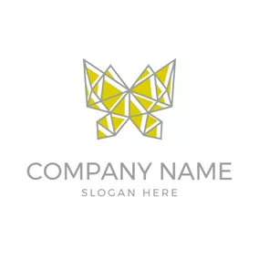 蝴蝶Logo Abstract and Geometrical Butterfly logo design