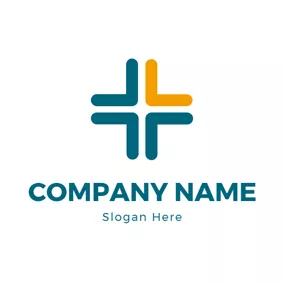 Lロゴ Abstract and Geometrical Plus logo design