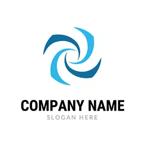 Fan Logo Abstract and Rotary Fan logo design