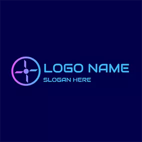 Science & Technology Logo Abstract and Simple Gradient Drone logo design