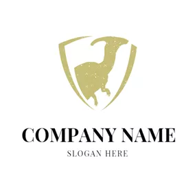 Dinosaur Logo Abstract Badge and Dinosaur logo design