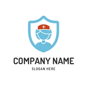 Healthcare Logo Abstract Badge and Nurse logo design