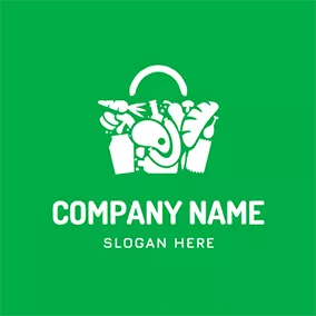 包包 Logo Abstract Bag Food Grocery logo design