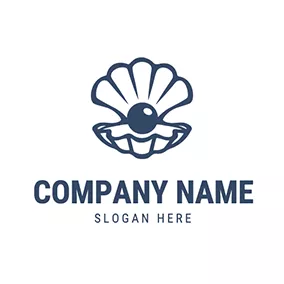 Oyster Logo Abstract Beautiful Shell Oyster logo design