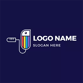 小鳥Logo Abstract Bird and Colorful Feather logo design