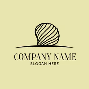 Shell Logo Abstract Black Shell Icon logo design