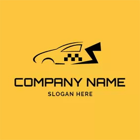 Taxi Logo Abstract Black Taxi Icon logo design