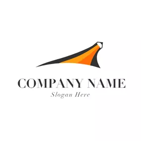 Pencil Logo Abstract Blue and Yellow Pencil logo design