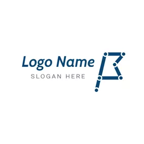 Beta Logo Abstract Blue Beta Icon logo design