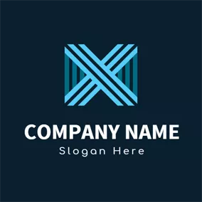 Xロゴ Abstract Blue Letter X logo design