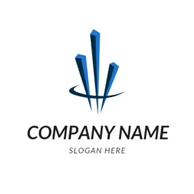 Ray Logo Abstract Blue Ray logo design