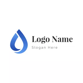 Abstract Logo Abstract Blue Water Drop logo design