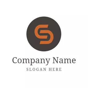 Letter Logo Abstract Brown Letter S logo design