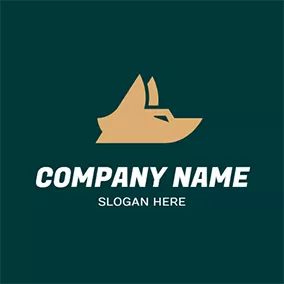 Wolf Logo Abstract Brown Wolf logo design