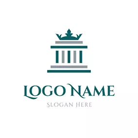 Law Firm Logo Abstract Building Court and Lawyer logo design