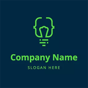 Developer Logo Abstract Bulb Code and Developer logo design