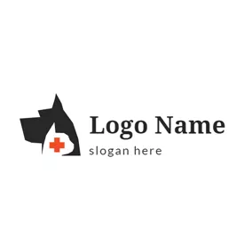 Veterinary Logo Abstract Cat and Dog Head logo design