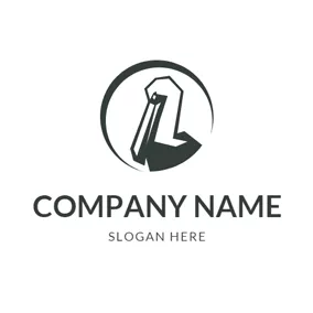 Pelican Logo Abstract Circle and Pelican logo design