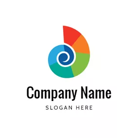 Shell Logo Abstract Colorful Sea Shell logo design