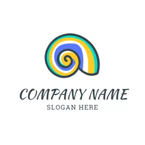 Shell Logo Abstract Colorful Shell Icon logo design