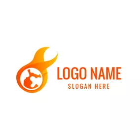 Abstract Logo Abstract Earth and Fire logo design