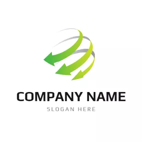 Loop Logo Abstract Encircle Arrow logo design