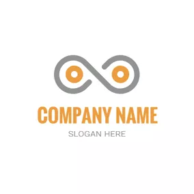 Chain Logo Abstract Eye and Chain logo design