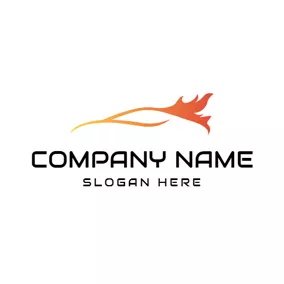 Car & Auto Logo Abstract Fire and Car logo design