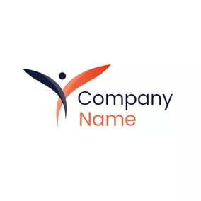 Business & Consulting Logo Abstract Fly Man logo design