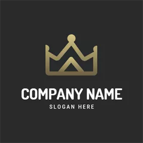 Monarch Logo Abstract Golden Crown logo design