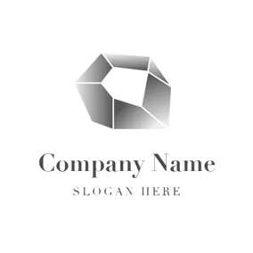 Stone Logo Abstract Gray Stone Icon logo design